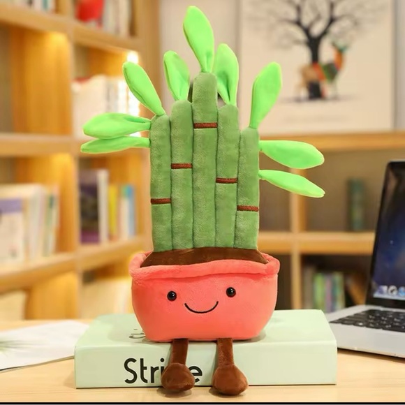 Smiling Bamboo Tree Plushie – Cute and Cozy Plant Decor - Picture 1 of 3